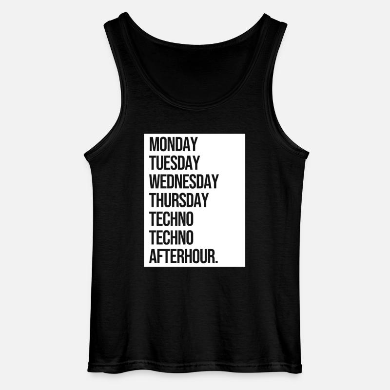 TECHNO WEEK - Gildan Männer Tank Top - Schwarz