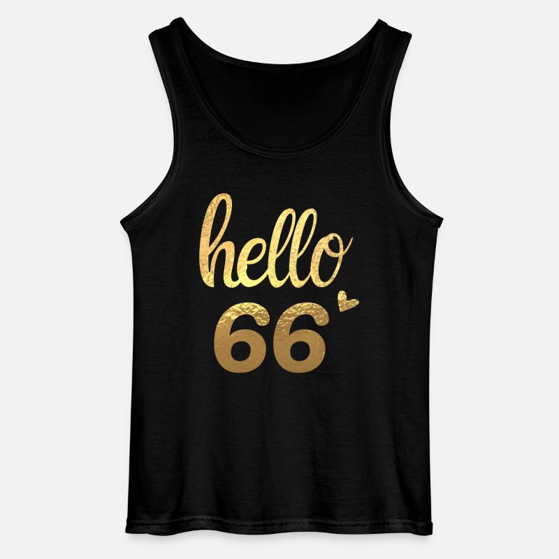 Hallo 66 gold - Gildan Männer Tank Top - Schwarz