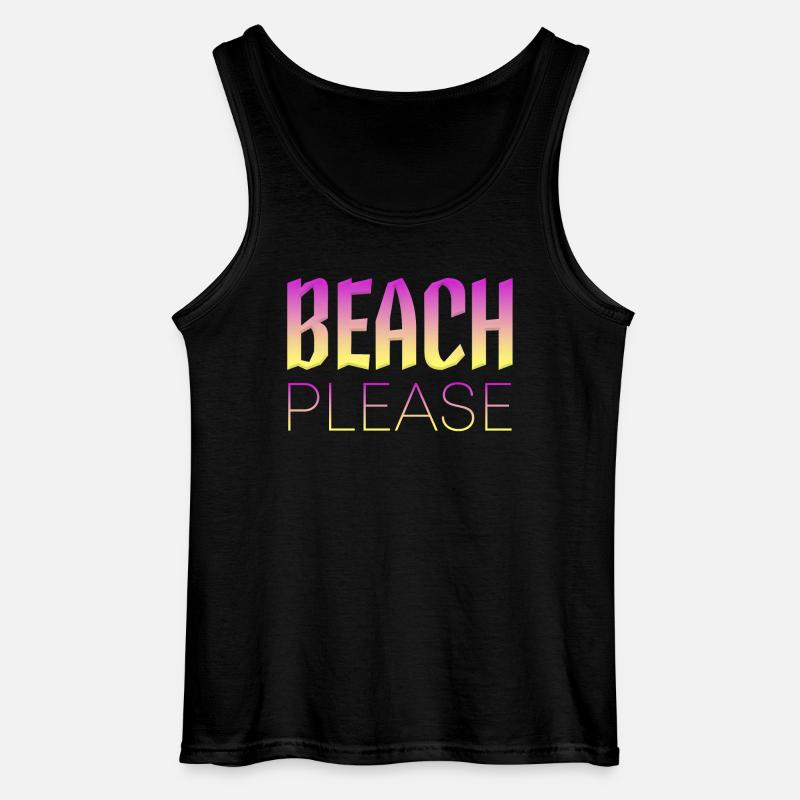 Strand bitte - Gildan Männer Tank Top - Schwarz