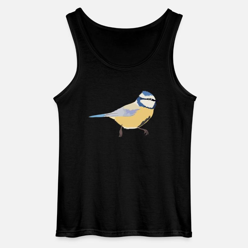 Blaumeise - Gildan Männer Tank Top - Schwarz