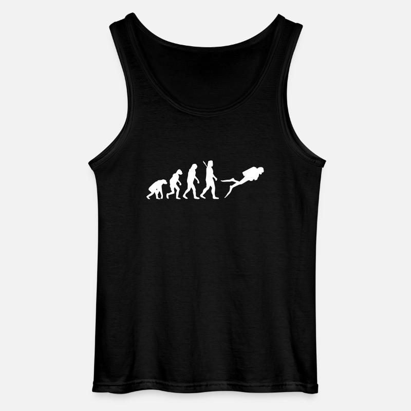 Evolution Tauchen - Gildan Männer Tank Top - Schwarz