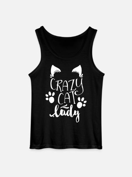 Crazy Cat Lady Shirt - Gildan Men’s Tank Top - black