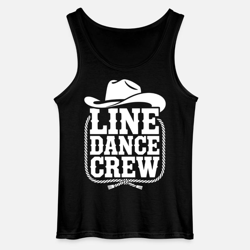 Line Dance Crew Western Logo - Gildan Männer Tank Top - Schwarz