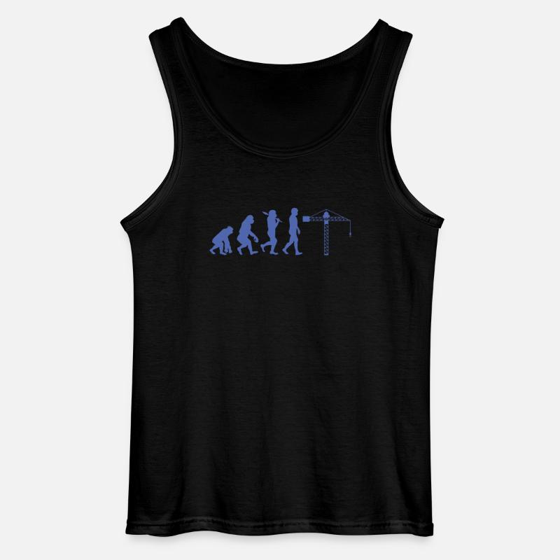 Kranführer Evolution - Gildan Männer Tank Top - Schwarz