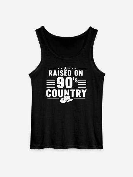 Opvokset med 90'ernes countrymusik - Gildan tanktop til mænd - sort