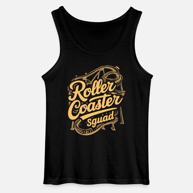 Roller Coaster Squad Abenteuerfans - Gildan Männer Tank Top - Schwarz