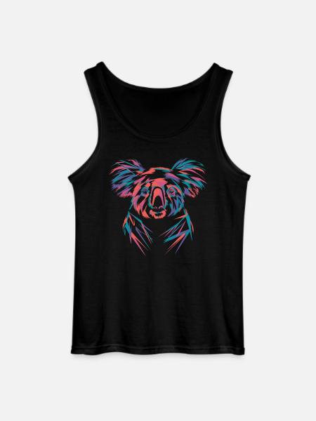 Farbintensiver Koala im Neondesign - Gildan Männer Tank Top - Schwarz