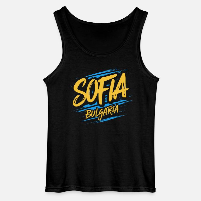 Sofia Bulgarien Souvenir - Gildan Männer Tank Top - Schwarz