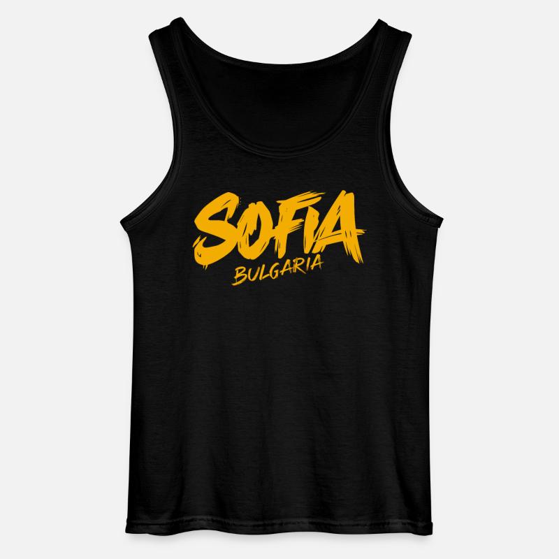 Sofia Bulgarien Souvenir - Gildan Männer Tank Top - Schwarz