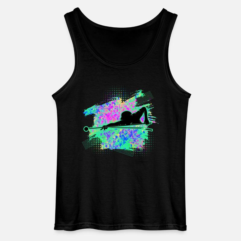 Billiard - Gildan Männer Tank Top - Schwarz
