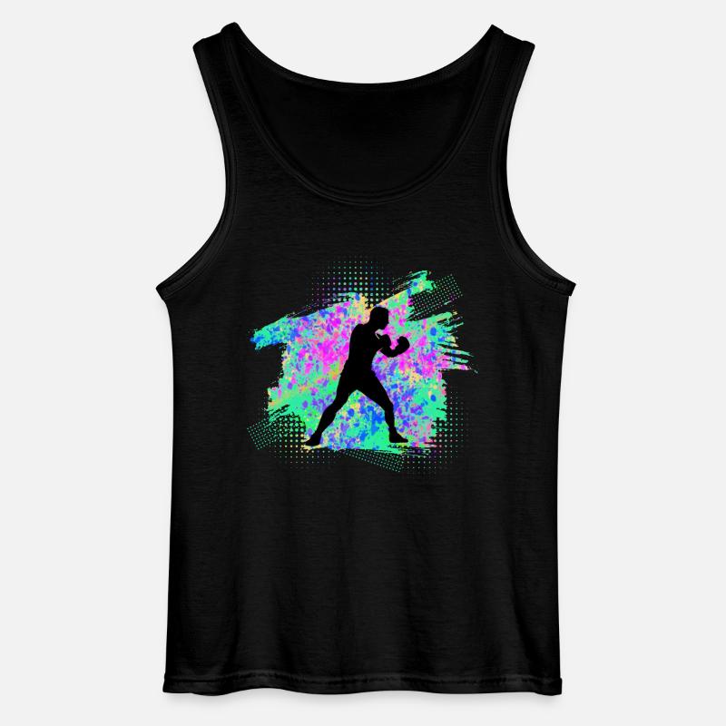 Boxen - Gildan Männer Tank Top - Schwarz