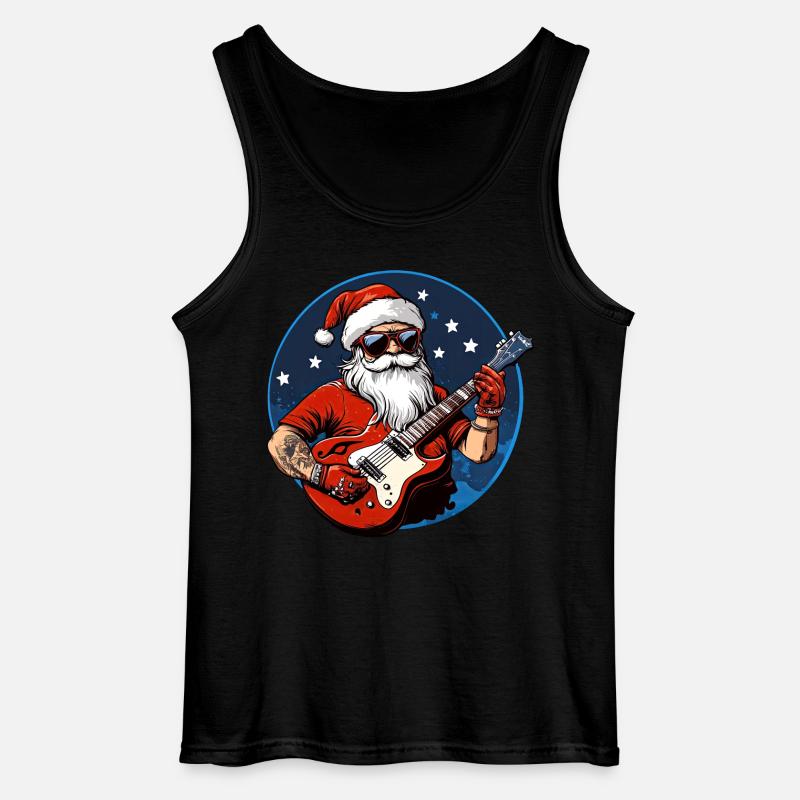 Weihnachten Gitarrist - Gildan Männer Tank Top - Schwarz