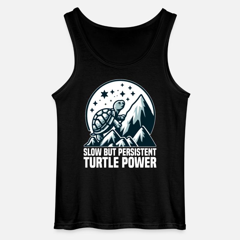 LANGSAME, ABER AUSDAUERNDE TURTLE-POWER - Gildan Männer Tank Top - Schwarz