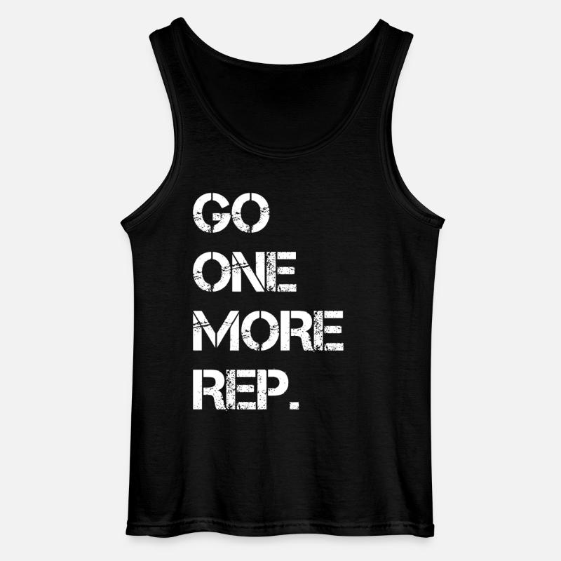 Go One More Rep - Gildan Männer Tank Top - Schwarz