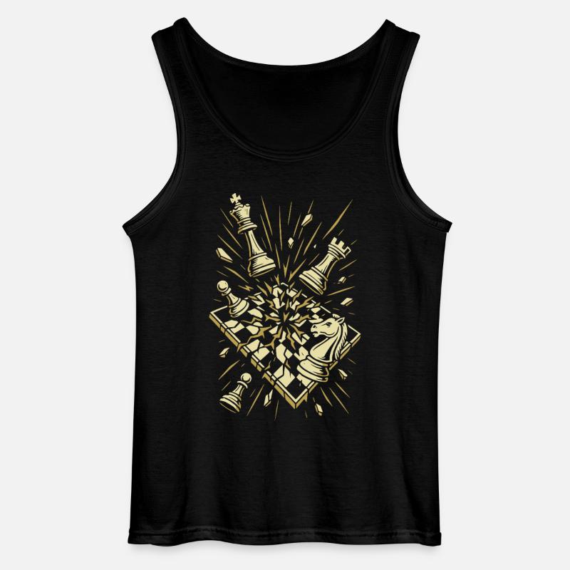 Chess Explosion Masterpiece - Gildan Men’s Tank Top - black