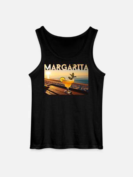 Margarita before sunset - Gildan Men’s Tank Top - black