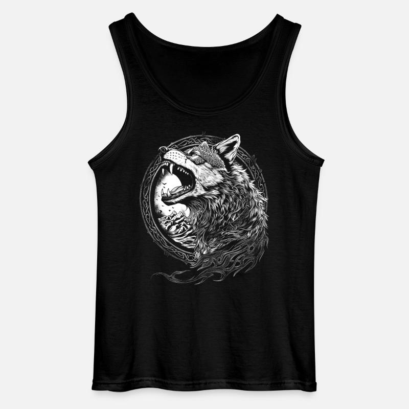 Viking Wolf - Gildan Men’s Tank Top - black