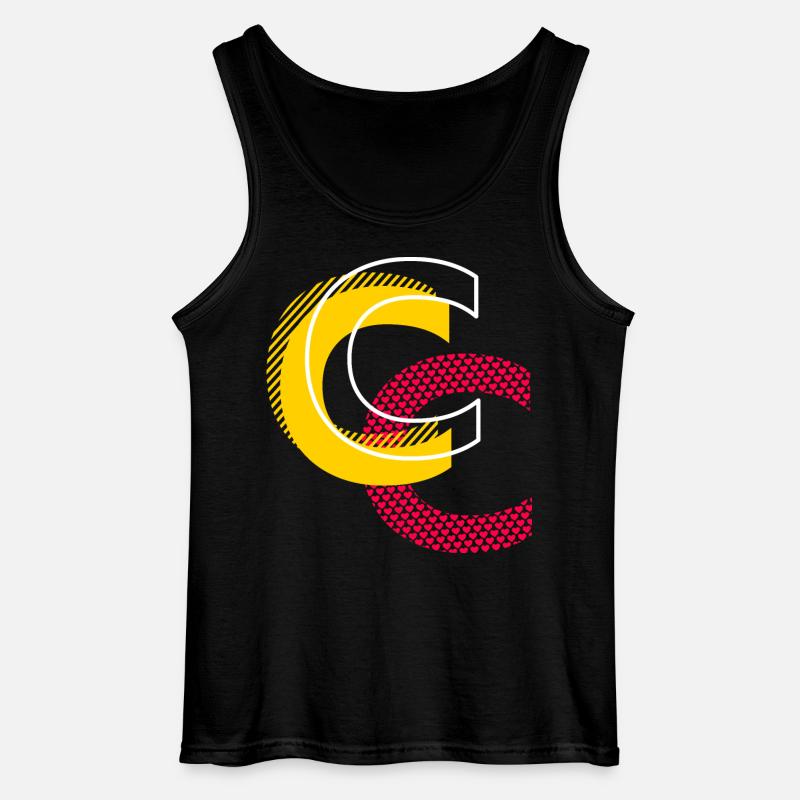 Buchstabe C Geschenk - Gildan Männer Tank Top - Schwarz