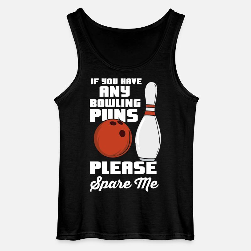 Witziger Bowlerspruch - Gildan Männer Tank Top - Schwarz