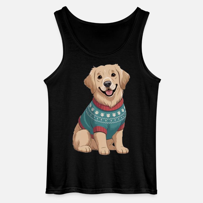 Nordischer Hund im Pullover - Gildan Männer Tank Top - Schwarz