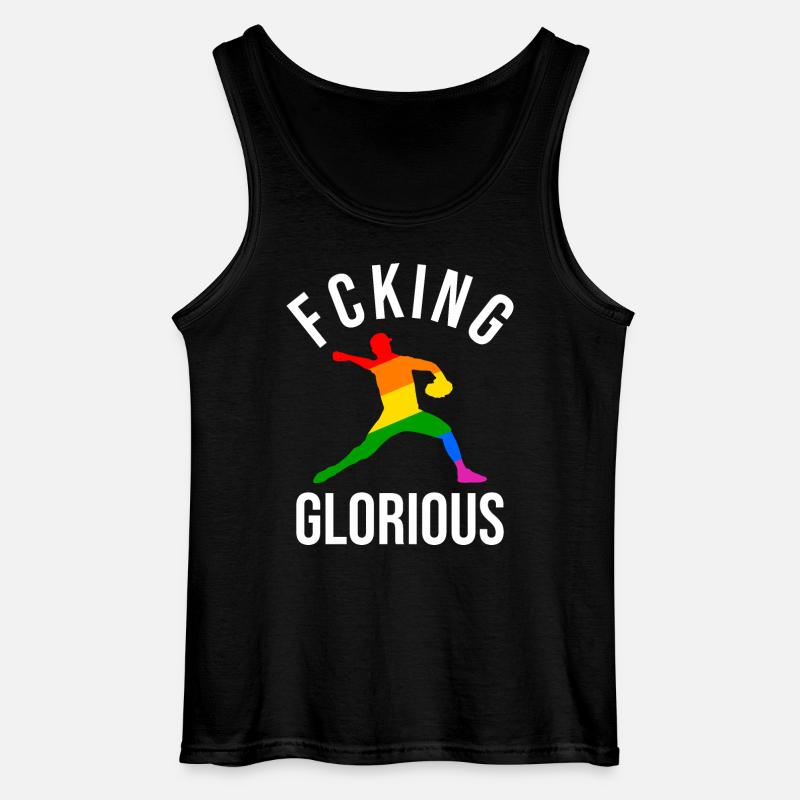 Fcking Glorious Baseball Player - Gildan Männer Tank Top - Schwarz