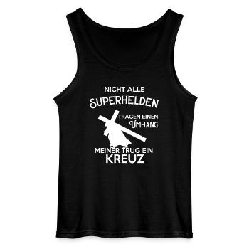 Jesus Christentum - Gildan Männer Tank Top - Schwarz - Vorne - AI Model Male 185 dark (185cm)