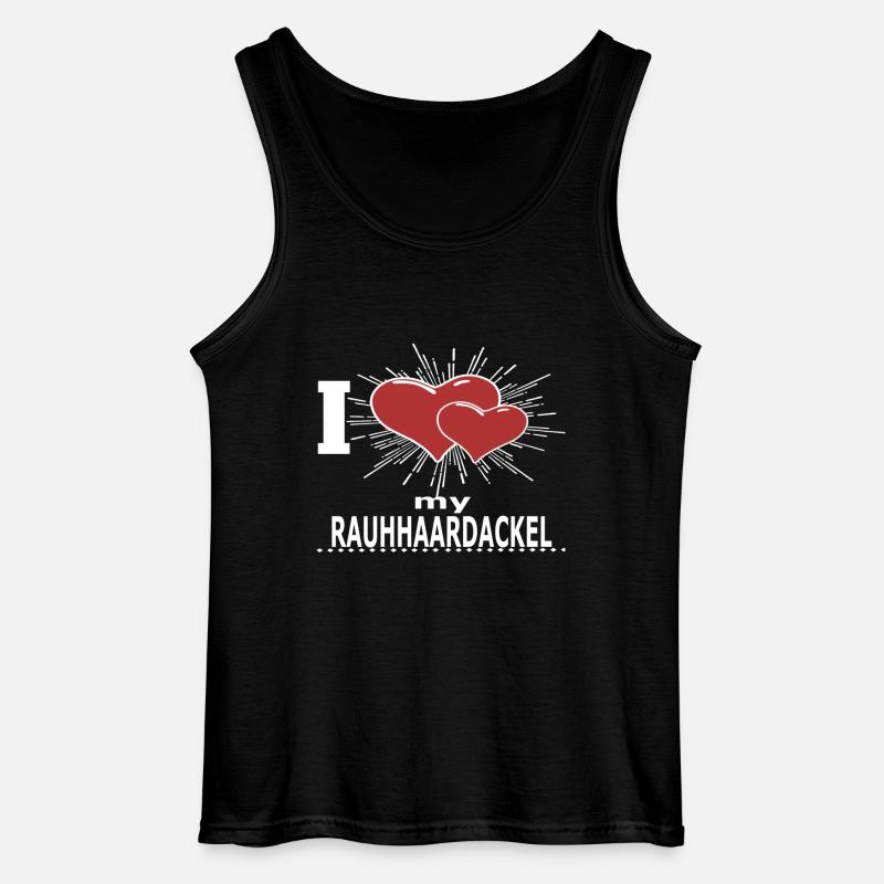 RAUHHAARDACKEL - Gildan Männer Tank Top - Schwarz