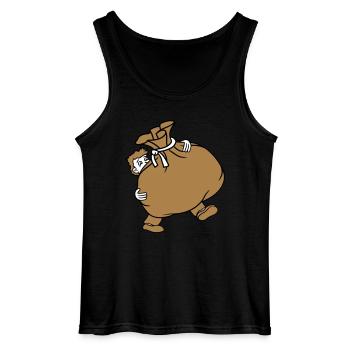 rubbish removal transport heavy carry bag b - Gildan Men’s Tank Top - black - Front - AI Model Male 185 dark (185cm)