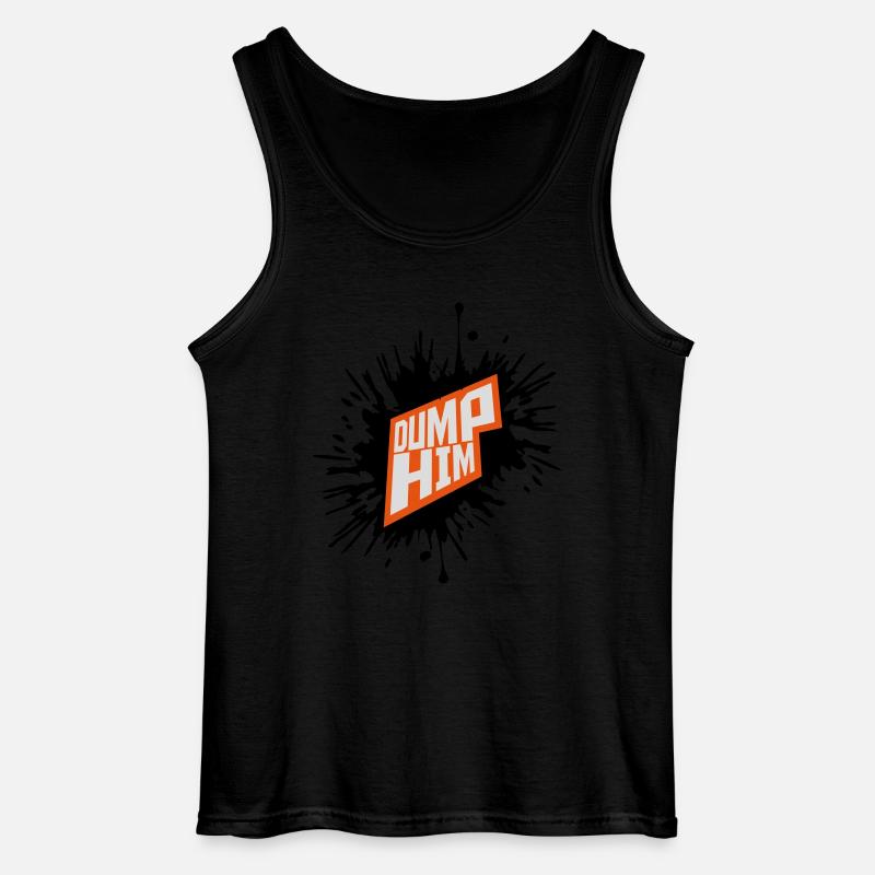 dump him Zitat Logo - Gildan Männer Tank Top - Schwarz