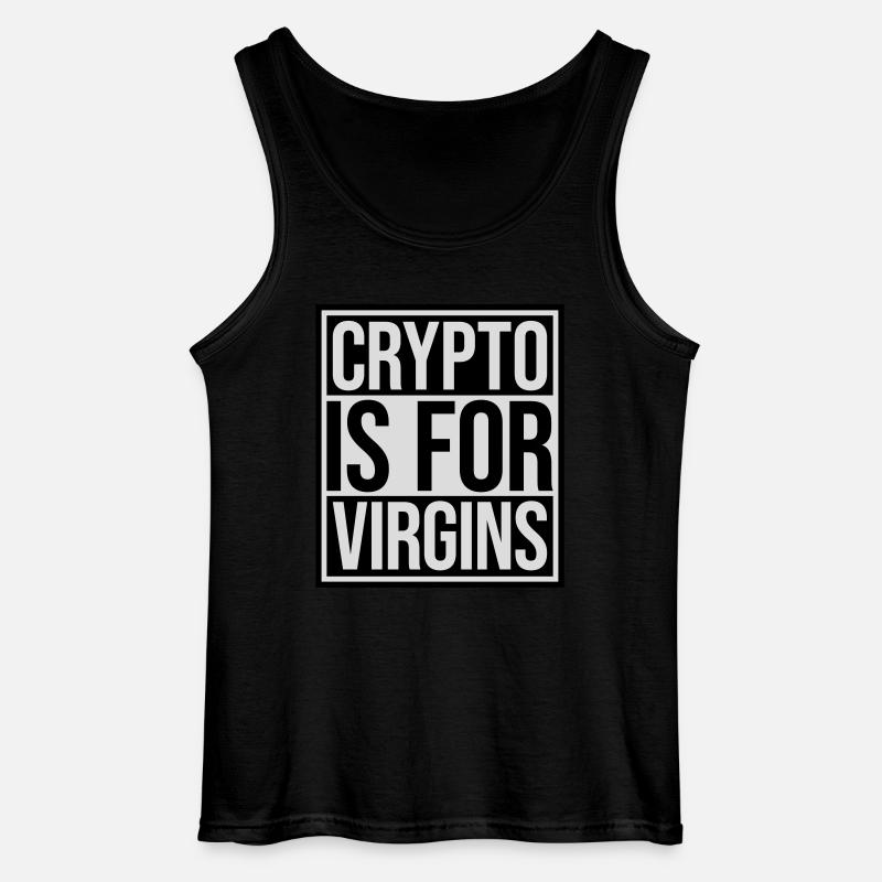 Crypto est pour les vierges - Débardeur Gildan Homme - noir