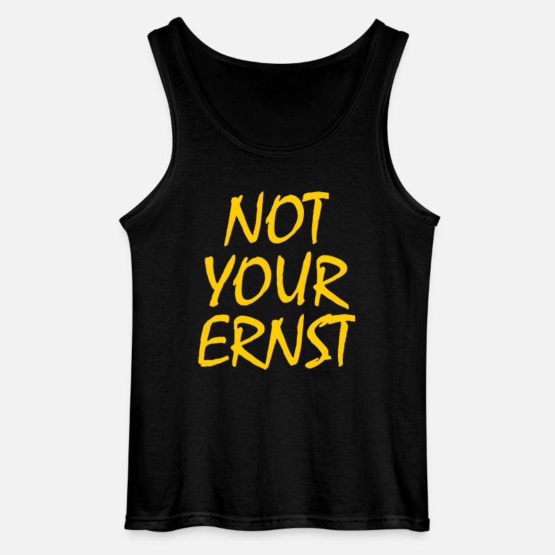 Not your ernst - Gildan Männer Tank Top - Schwarz