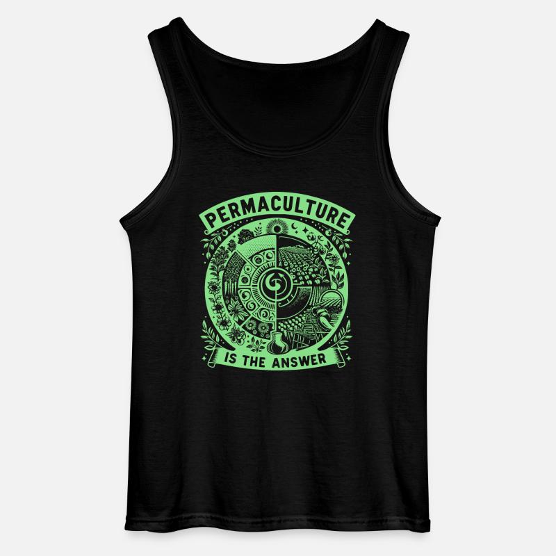 Permaculture Is The Answer - Gildan Männer Tank Top - Schwarz