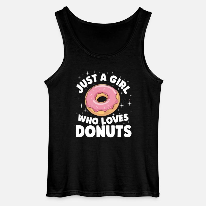 Donut Donuts Candy Bagel - Gildan Men’s Tank Top - black
