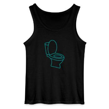 Klo WC Toilette - Gildan Männer Tank Top - Schwarz - Vorne - AI Model Male 185 dark (185cm)
