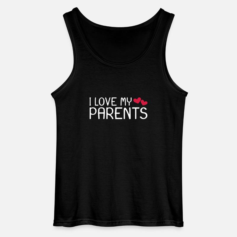 Ich liebe meine Eltern - Gildan Männer Tank Top - Schwarz