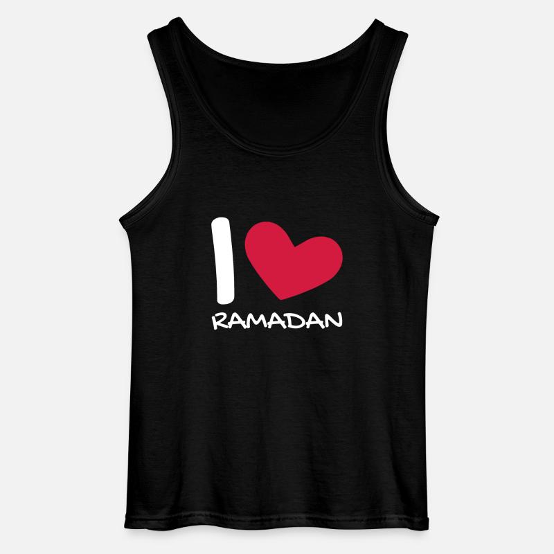 Ich liebe Ramadan Geschenk Herz - Gildan Männer Tank Top - Schwarz