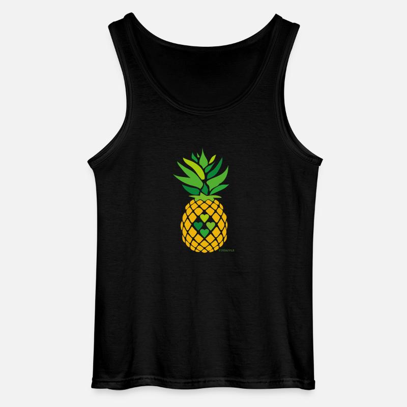 Liebe Ananas - Gildan Männer Tank Top - Schwarz