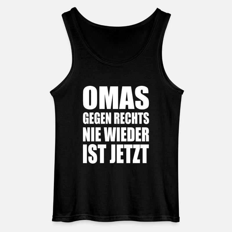 Omas gegen rechts - Gildan Männer Tank Top - Schwarz