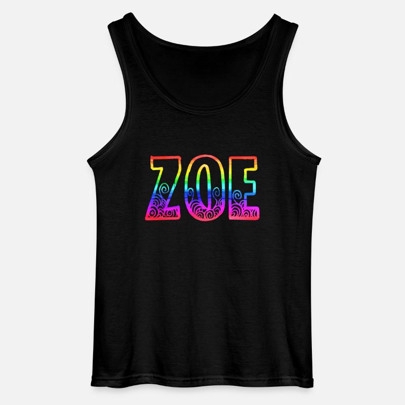 zoe rs arcobaleno - Canotta da uomo Gildan - nero
