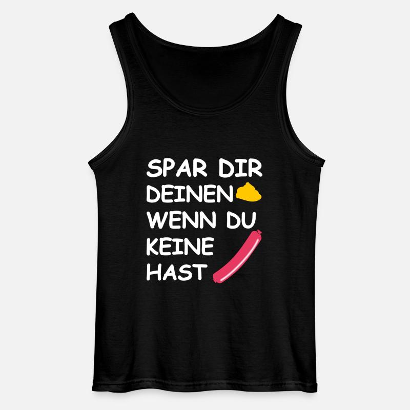 Spar dir deinen Senf - Gildan Männer Tank Top - Schwarz