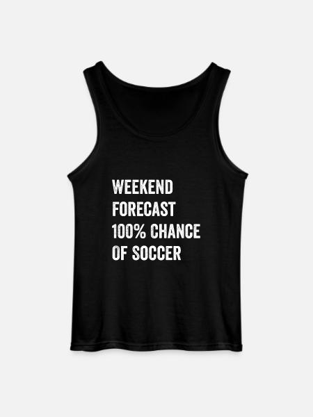 Weekend Forecast Funny Soccer Lover - Gildan Men’s Tank Top - black