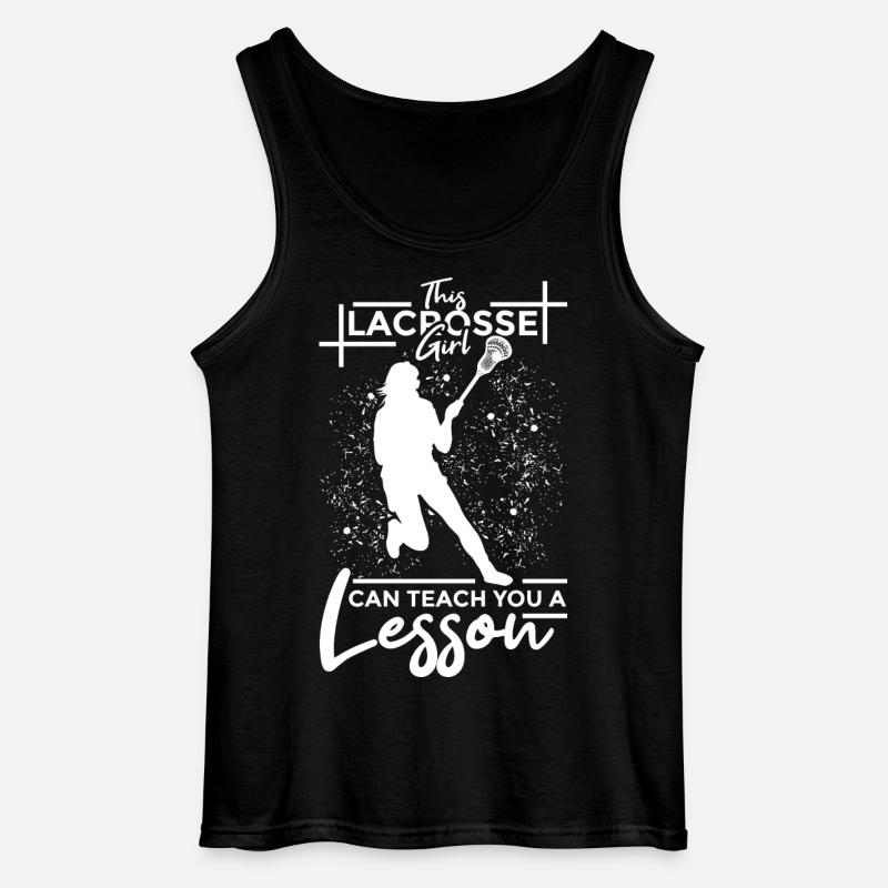 Lacrosse Mädchen - Gildan Männer Tank Top - Schwarz