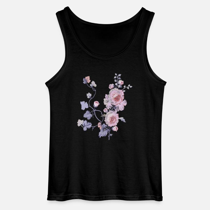 Schlichte Blumen - Gildan Männer Tank Top - Schwarz