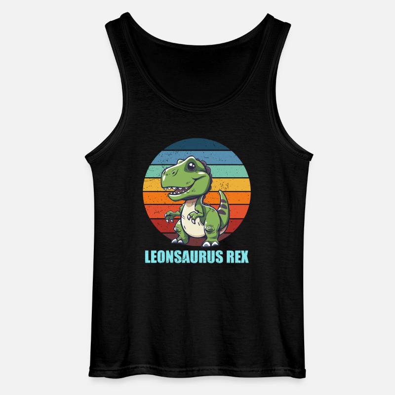 Leonsaurus Rex Geschenkidee für Leon - Gildan Männer Tank Top - Schwarz