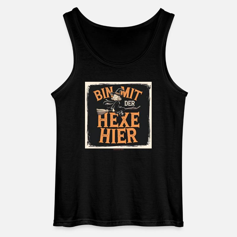 Bin mit der hexe hier - Gildan Männer Tank Top - Schwarz