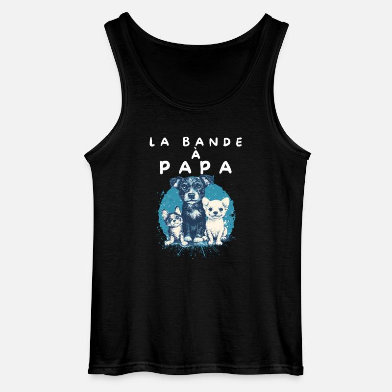 Team Papa und Hunde - Gildan Männer Tank Top - Schwarz