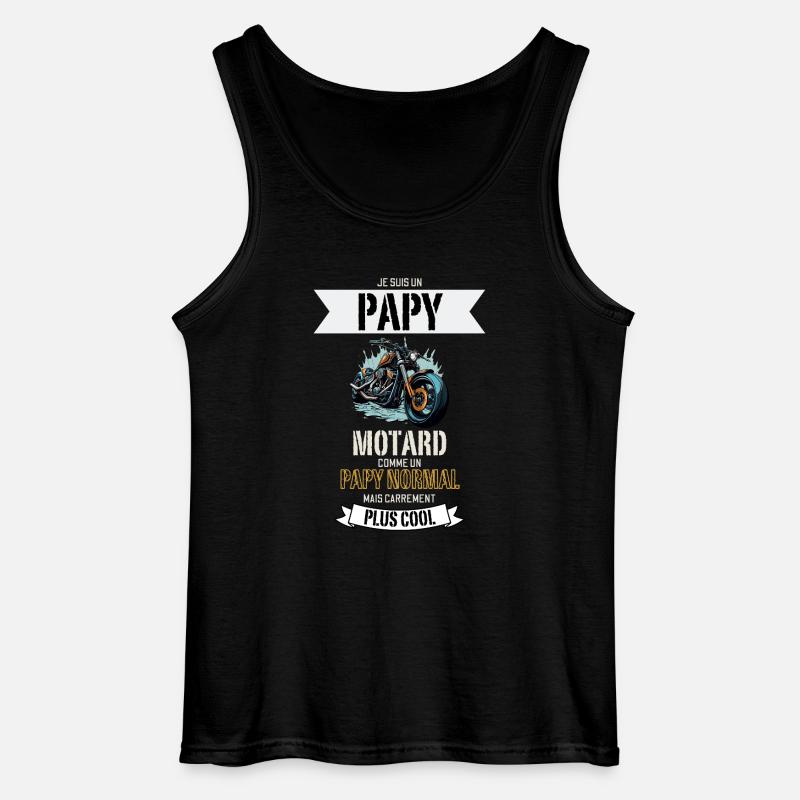 Opa Biker Stoff Witz - Gildan Männer Tank Top - Schwarz