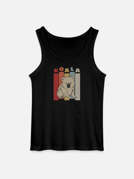 Koala Retro - Gildan Men’s Tank Top - black