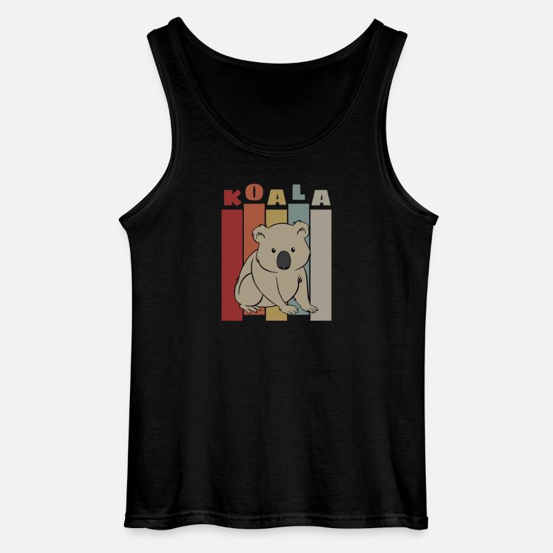 Koala Retro - Gildan Männer Tank Top - Schwarz