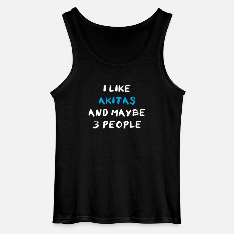 Akita - Gildan Männer Tank Top - Schwarz